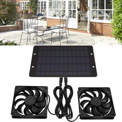 12V 10W Mini Ventilator IP65 Waterproof Solar Panel Powered Fan Solar Panel Fan Ventilation Fan for Chicken House RV Greenhouse