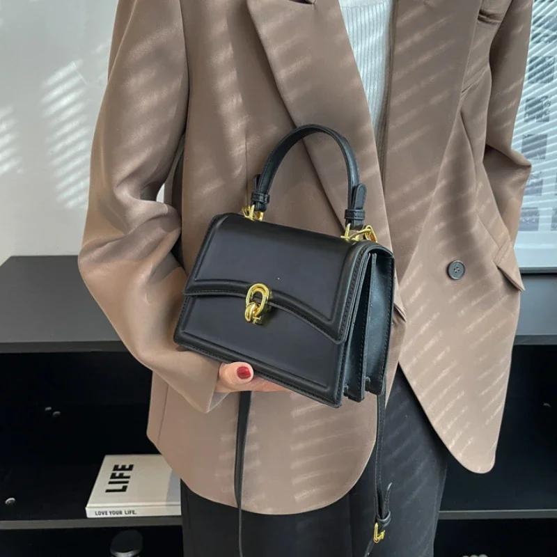New Small PU Leather Crossbody Bags for Women  Simple Totes Shoulder Bag Lady Luxury Brand Designer Handbags and Purses