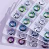 Iridescent Angel Ring Rhinestone Nail Art Glass Pendant Accessory