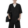 Summer Lapel Short Sleeve Knit Polo: European & American Fashionable Men's Casual Button Cardigan Sweater.