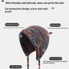 New Rainbow Striped Knitting Beanie Hat Women Girl Winter Warm Crochet Ear Protection Cap