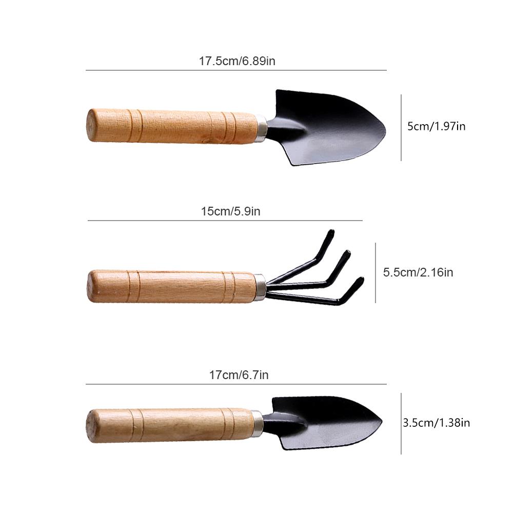 Mini Garden Tool Set 3PCS Small Iron Shovel Trowel Hand Tools for Planting