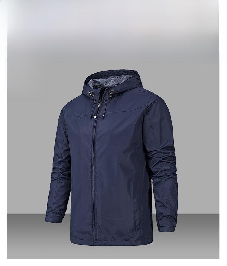 Men's Wind & Waterproof Solid Color Jacket: Spring/Autumn Style, Year-Round Mountaineering Single Layer