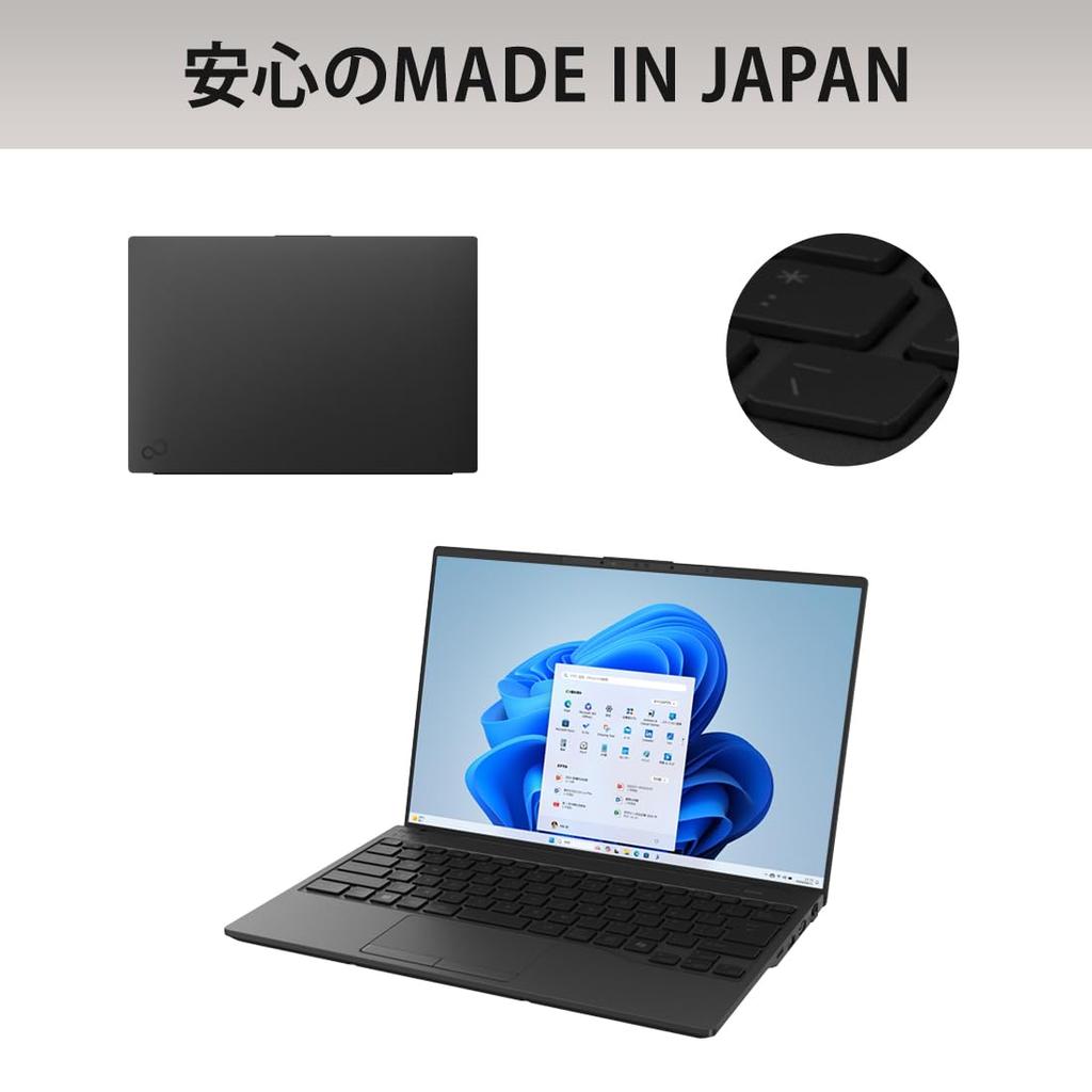 Fujitsu Laptop FMV LIFEBOOK Office Recognition Ultra UH Series WU5/J3 (MS 2024/Facial Supported/Win 11/14.0 Type/Core 7/16GB/SSD 512GB) AZ_WU5J3_Z737