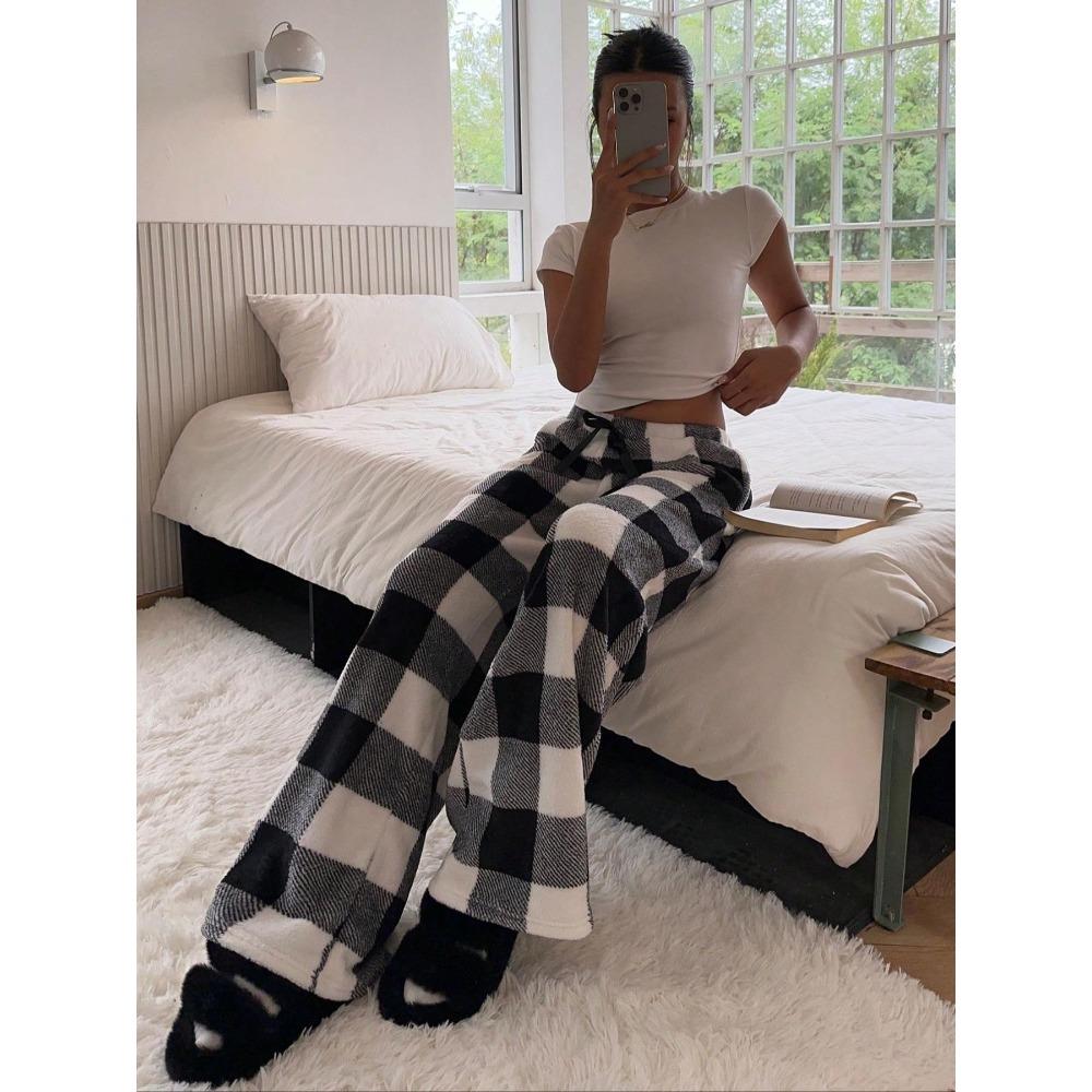 Neue Herbst-Winter Leopardenmuster High-Waist Schnürung Weiter Bein Hosen für Damen