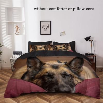 3D Digital Printing Pet Dog Series New Three-Piece Set Abrasive Cloth Quilt Cover Bedding Kit Factory