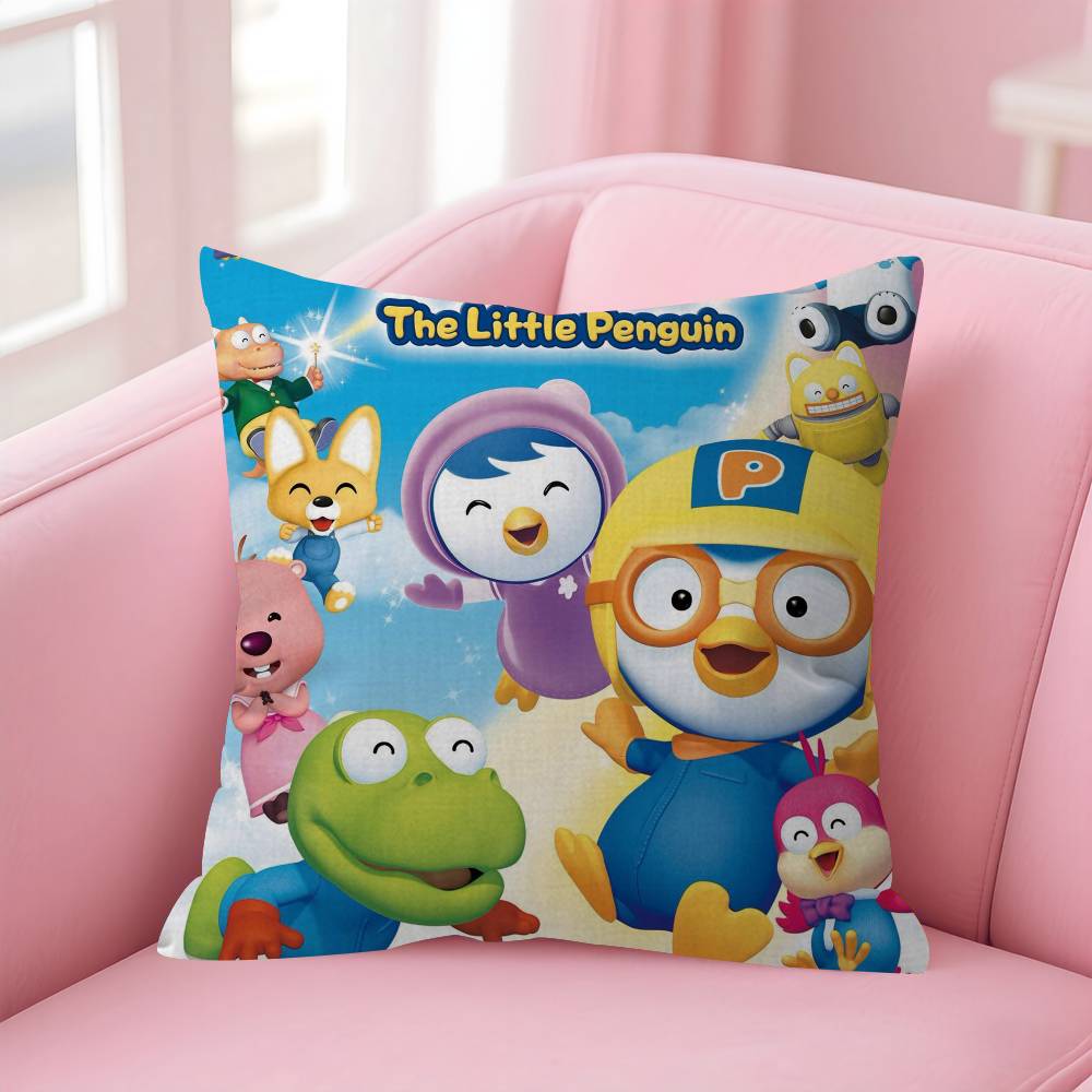 Anime Cute Pororos Maple Design Cushion Cover Happy Autumn Harvest Decor Holiday Decorati Pillow Cover