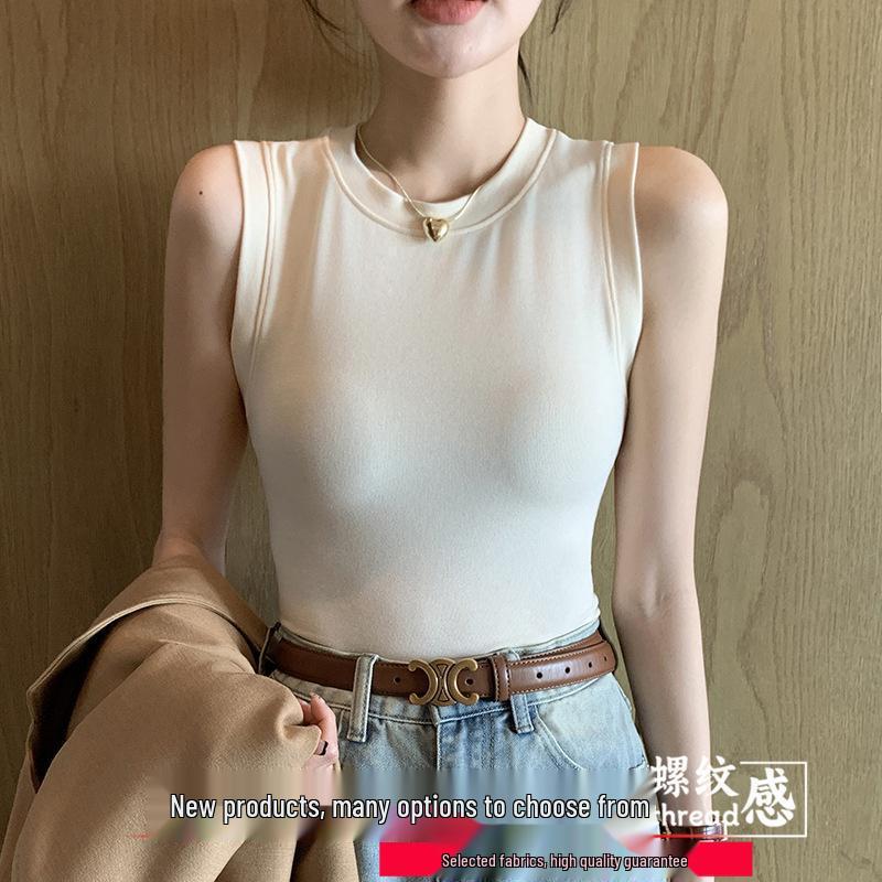 

2025 Women s Slim-fit Ribbed Sleeveless Camisole – Versatile Early Spring Base Layer Top L (100-115 lbs)