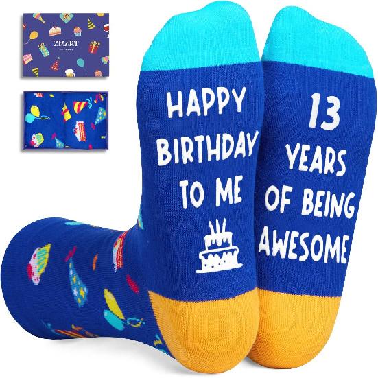 Zmart Birthday Gift Ideas Socks - Gifts for 13-19 Year Old Teen Girls Boys