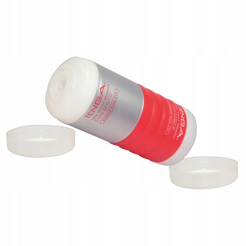 Tenga Dual Sensation Cup Jednorazowy Masturbator Z Dwoma Otworami Medium