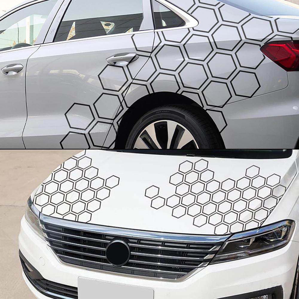 Car Sticker Universal Honeycomb Graphics Film Cars Body Decor Stickers Car Exterior Sticker Auto Vinyl Honeycomb Open Style Tape