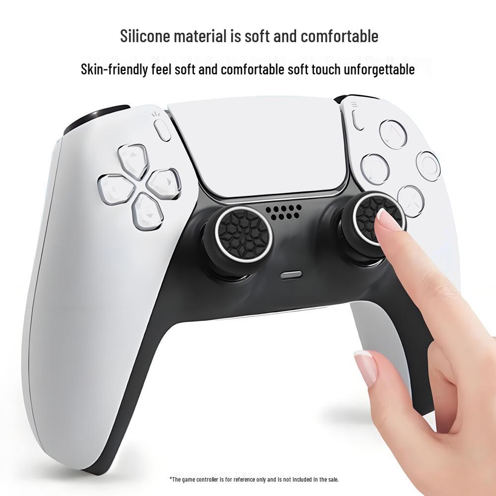 Anti-Slip Silicone Thumbstick Cap with Cracked Texture for PS4/PS5 Game Controller