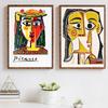 Abstract Picasso Gallery Art Wall Art Neutral Tone Corridor Poster Nordic Colour Canvas Painting Home Bedroom Decoration