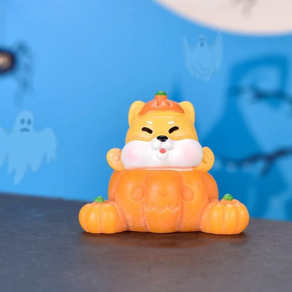 Resin Craft Halloween Figurine DIY Pumpkin Statue Halloween Small Ornament  Dollhouse Decor
