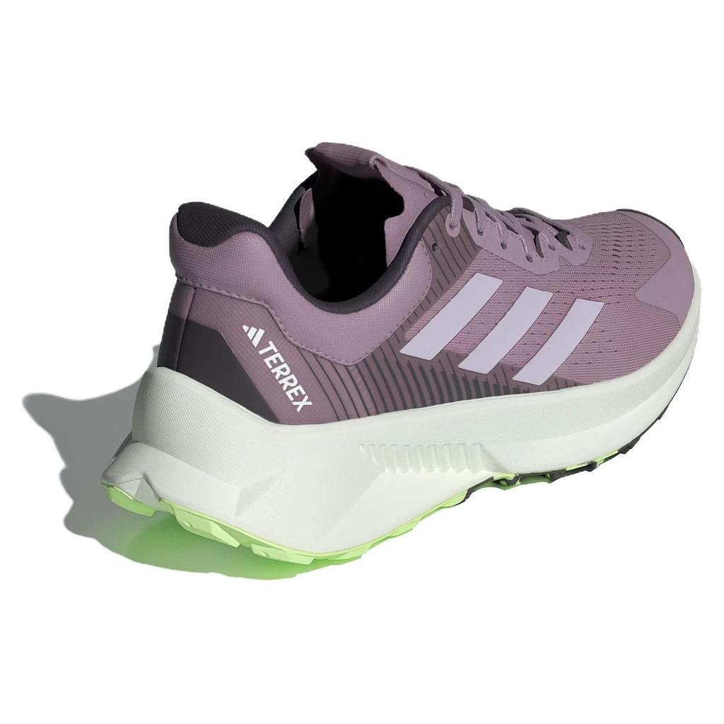 Adidas Terrex Soulstride Flow Comfortable Versatile Shock Absorbing Durable Mid-Top Running Shoes Women Running Shoes Purple Gray ID7719