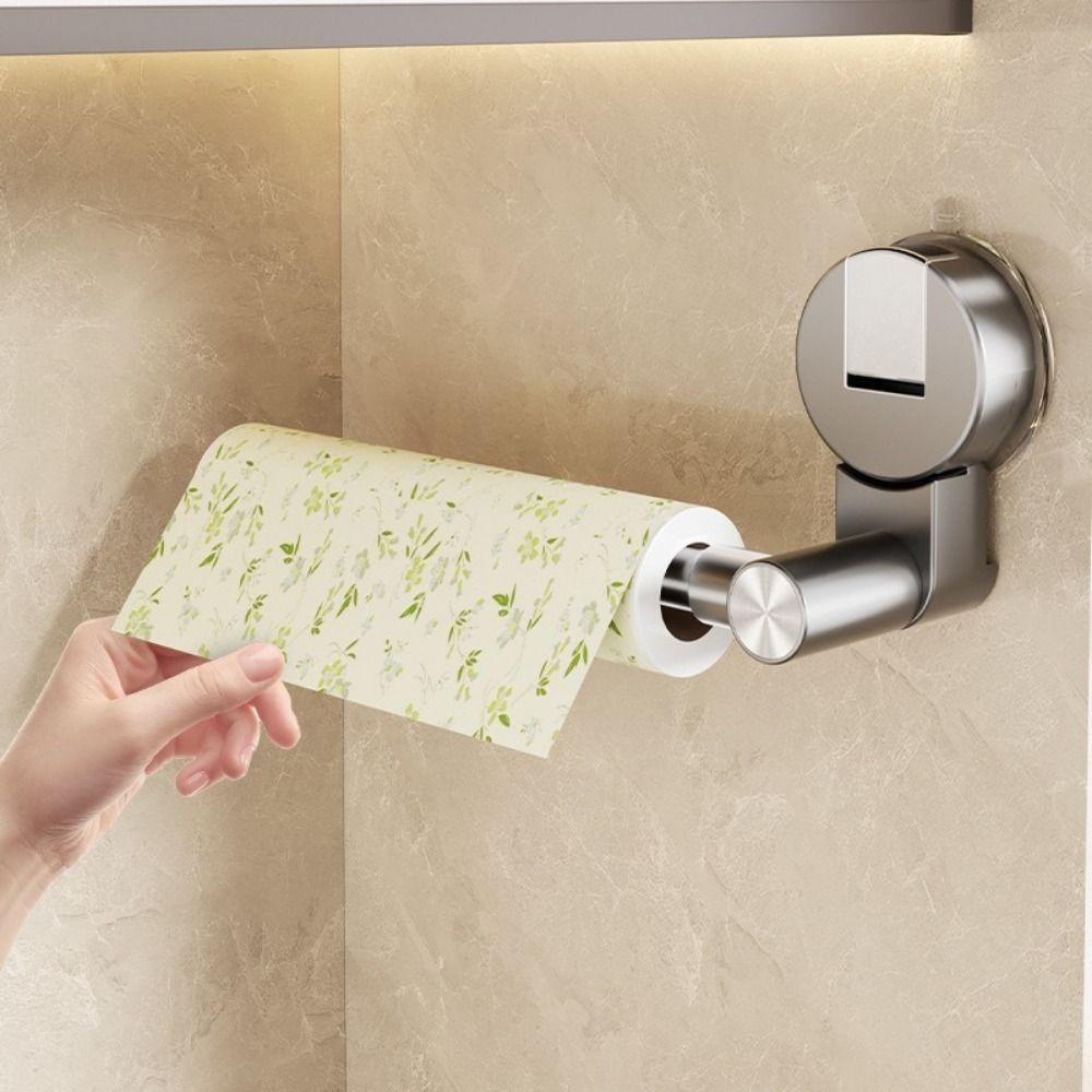 Retractable Cling Film Storage Rack Wall Mounted Paper Roll Holder  Kitchen