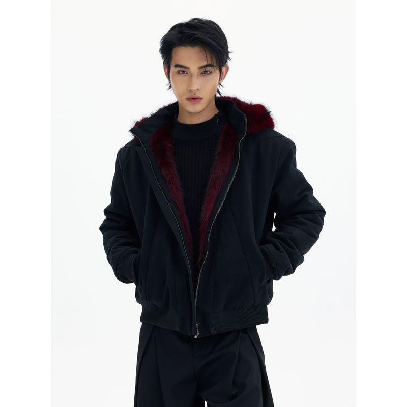 American-Style Winter Padded Jacket with Fleece Lining, Thickened Deconstructed Cotton Coat for Men and Women, High-End Loose Hooded Outerwear, Trendy