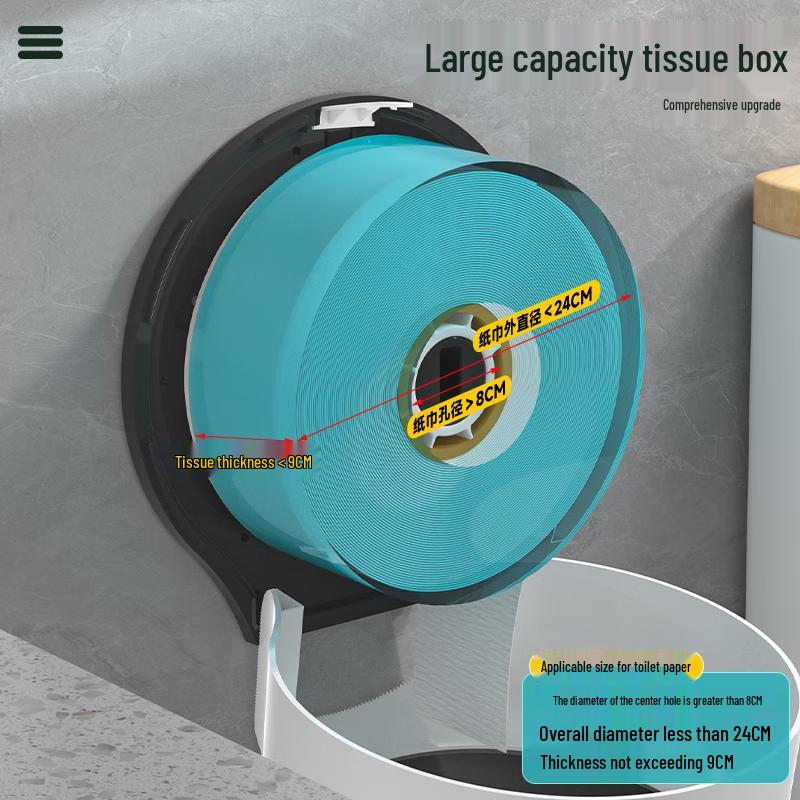 Wall-Mounted Large Roll Toilet Paper Dispenser