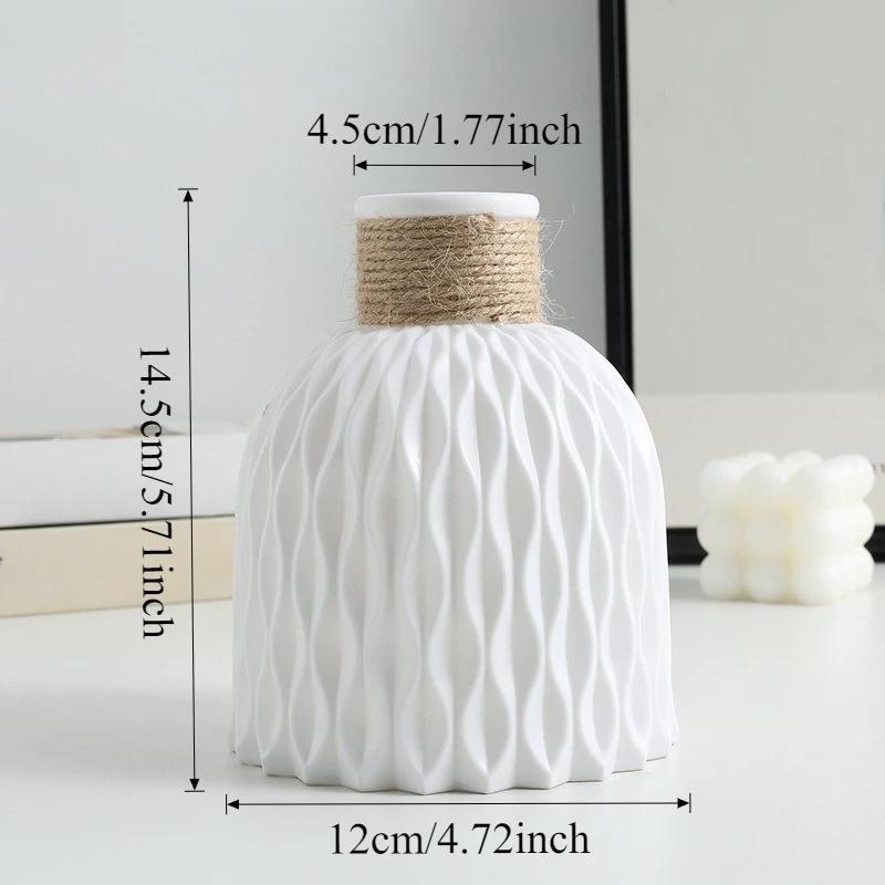 Moderne Plastik-Blumenvase Wasserwellen-Blumentopf 1/2 Stück Körbe Ästhetische Raumdekoration Wohnzimmerdekorationen Ornamente Jarron