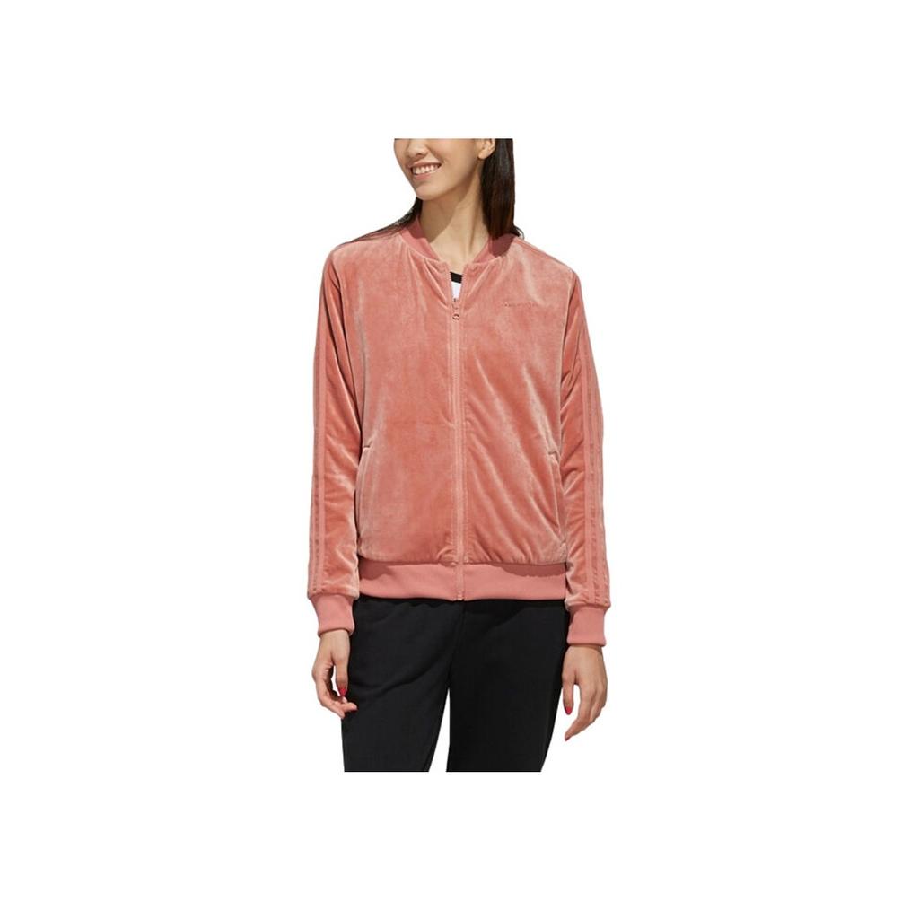 Adidas Neo Solid Color Stand Collar Jacket Women Jackets Deep-Pink FK9941