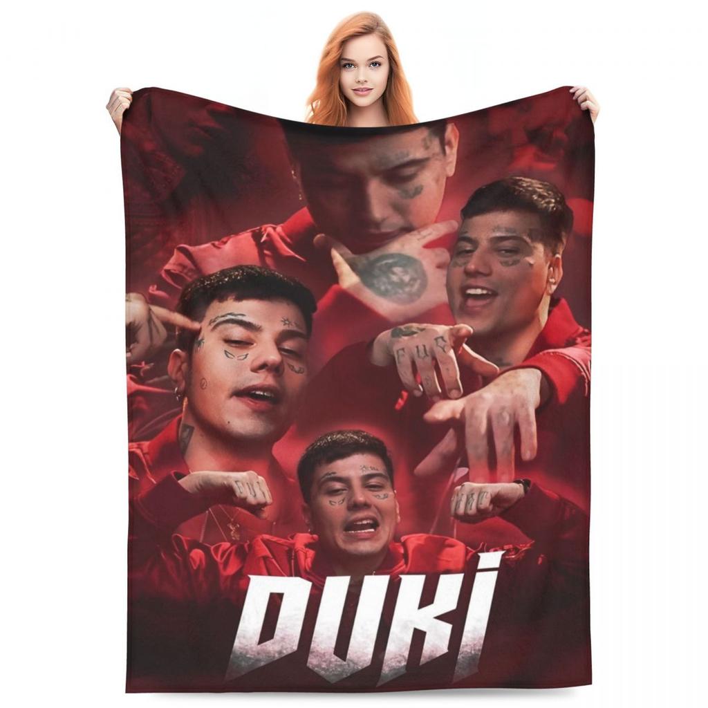Duki Fleece Throw Blanket Reggaeton Latin Trap Pop Rap Blanket for Bedding Office Lightweight Bedspread