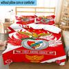 Set Biancheria da Letto Stampato 3 Pezzi Club di Calcio Benfica Chiusura Copripiumino Include 1 Copripiumino & 2 Federe Set Biancheria da Letto Decorazioni per la Casa Regali