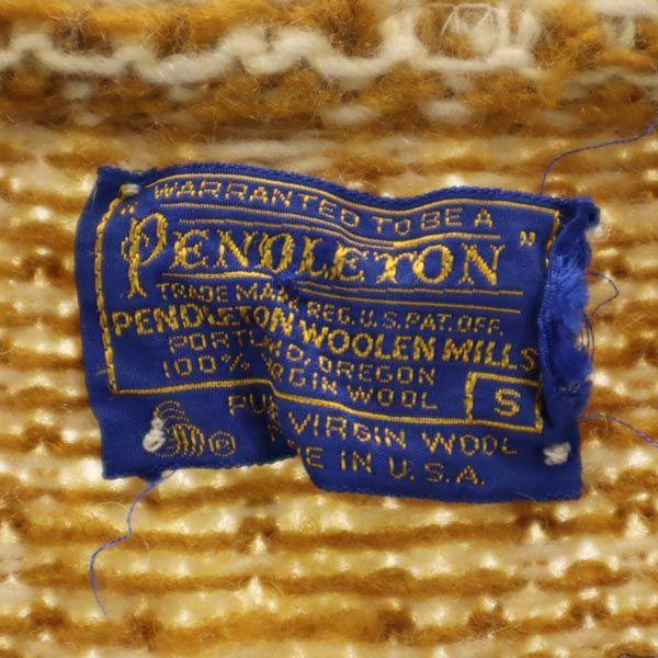 PENDLETON 70s Made in USA Vintage Overall handle Long sleeve sweater Men's Used