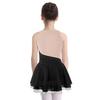 Girls Rhinestone Dance Dress Sleeveless Round Neckline Patchwork Style Skating Performance Costume Dress