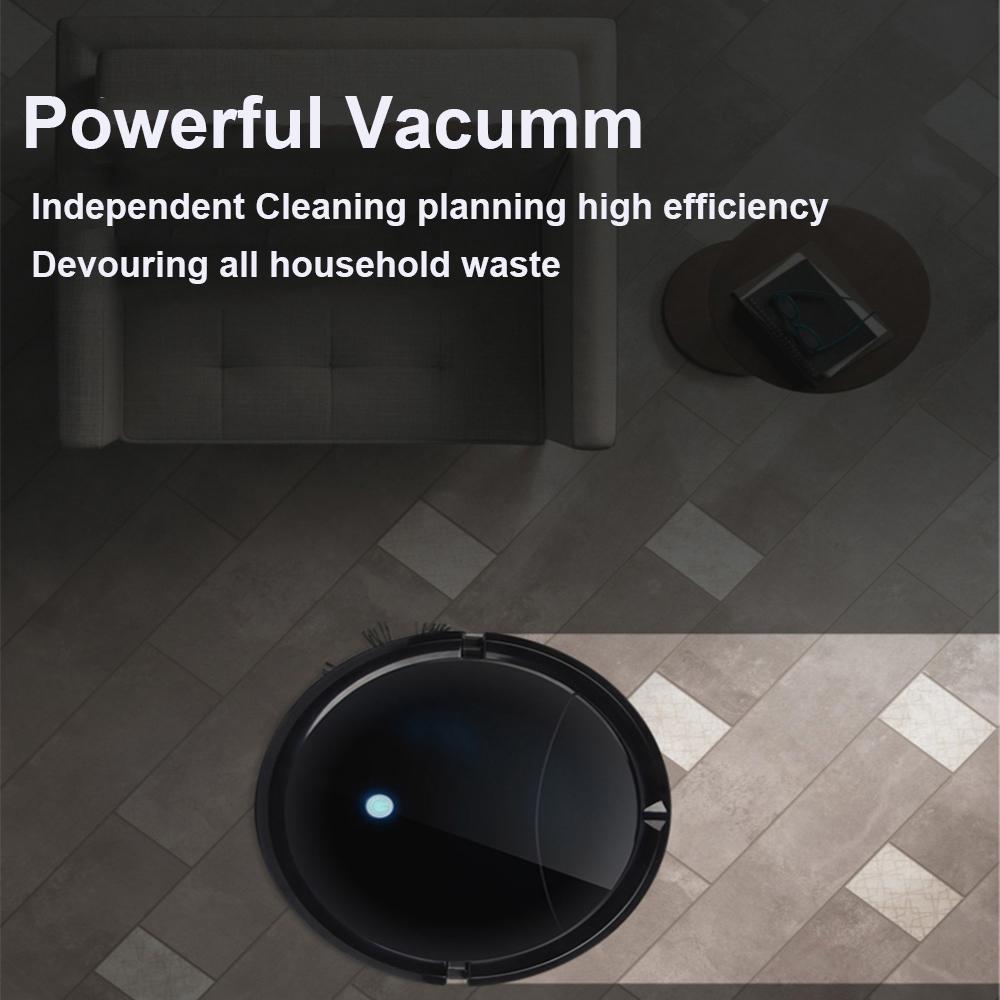 3-in-1 Smart Auto Sweeping Robot Vacuum Cleaner 100min Rechargeable Strong Suction Flexible Move Driving Floor Mopping Run