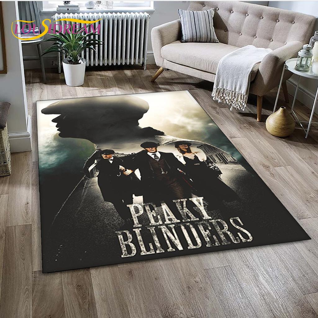 P-Peaky Blinders Tommy Shelby Area Rug,Carpet Rug for Home Living Room Children's Bedroom Sofa Doormat Decor,Non-slip Floor Mat