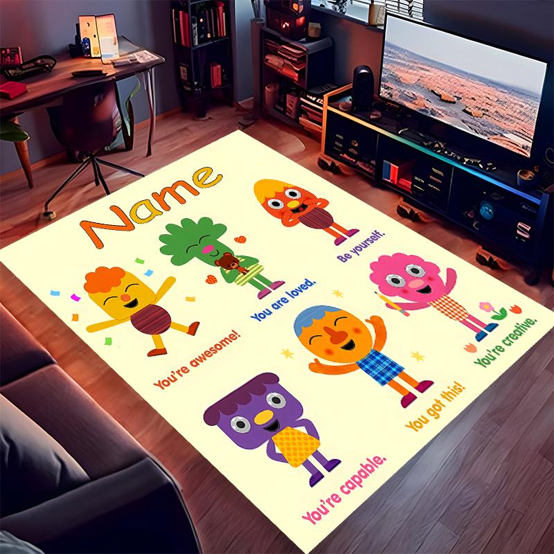 Custom Personalization Super Simple Songs Print Area Rug - Soft, Washable Non-Slip Indoor Mat,Living Room,Home&Office Decorative Rug