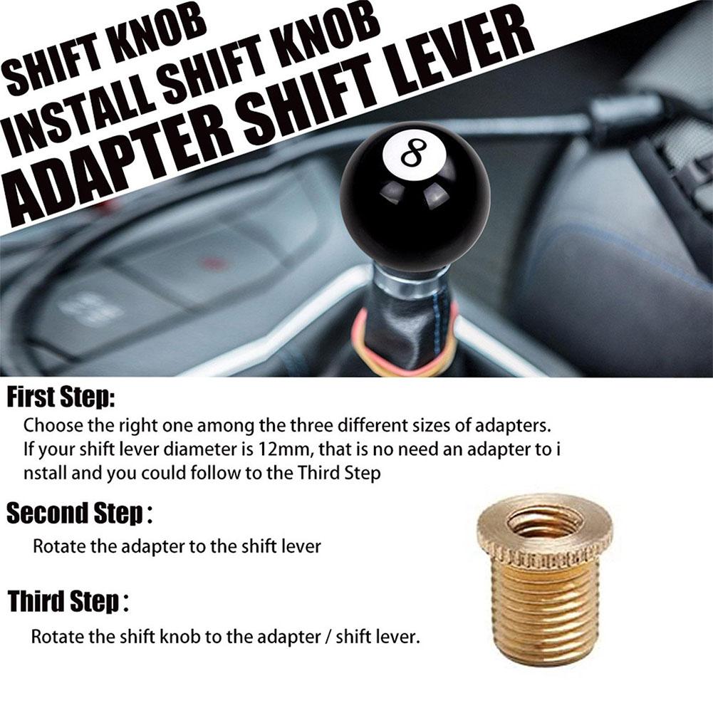 Black 8 Ball Gear Knob / Short Shifter Knob For Universal Car Acrylic BLACK 8 Ball For