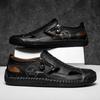 Mode Atmungsaktive Herren Slipper Ausgeschnitten Sommer Loafer Herren Freizeit Lederschuhe Heißer Verkauf Freizeitspaziergang Mokassins Wanderschuhe
