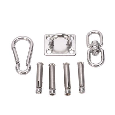 Kit de suspension pour hamac de plafond en acier inoxydable Capacité 551lb Crochet de suspension Support pour hamac de yoga Balançoires