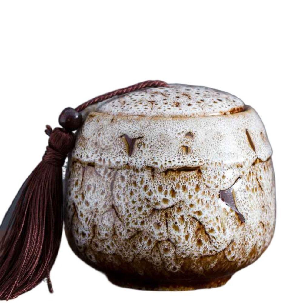 Chinese Style Ceramic Tea Jar Portable Moisture-Proof Coffee Canister Colorful Durable Sealed Pot Teaware Accessories S
