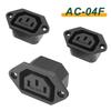 5Pcs AC-04F 3Pins Female Socket Mount 3 Cores AC Power Socket Inlet Plug Electrical Connector