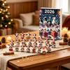 Collectible Christmas Figurines for Enthusiasts Cow Ornament Advent Calendar 2026, 24 Days 2D Acrylic Hanging Pendant Portable Decorations Home
