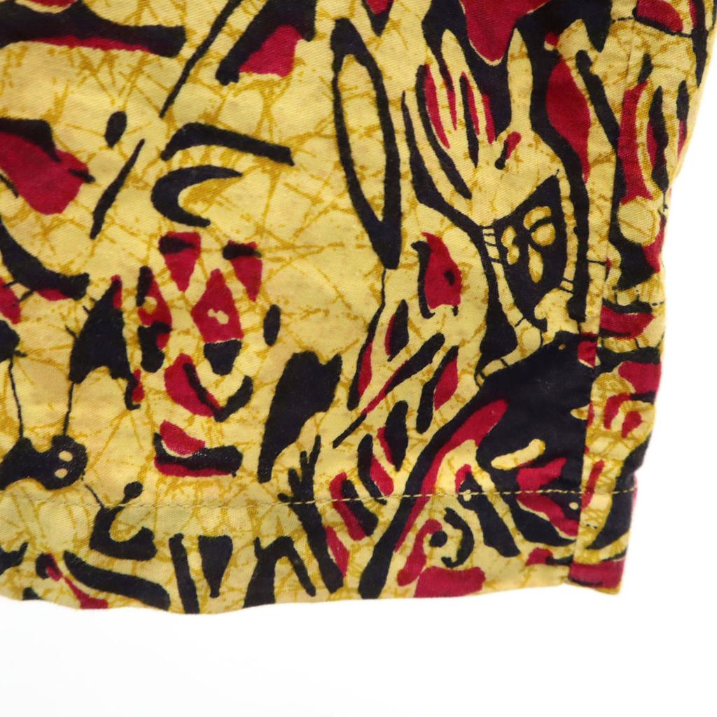 PAISAL 80s 90s Old Overall Handle Short Sleeve Open Collar Shirt M Yellow Men's Used