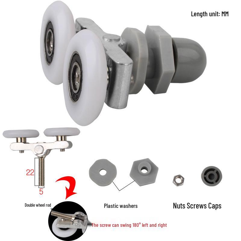 Rola Dublă de Modă Veche pentru Uși de Duș din Sticlă Arcuită