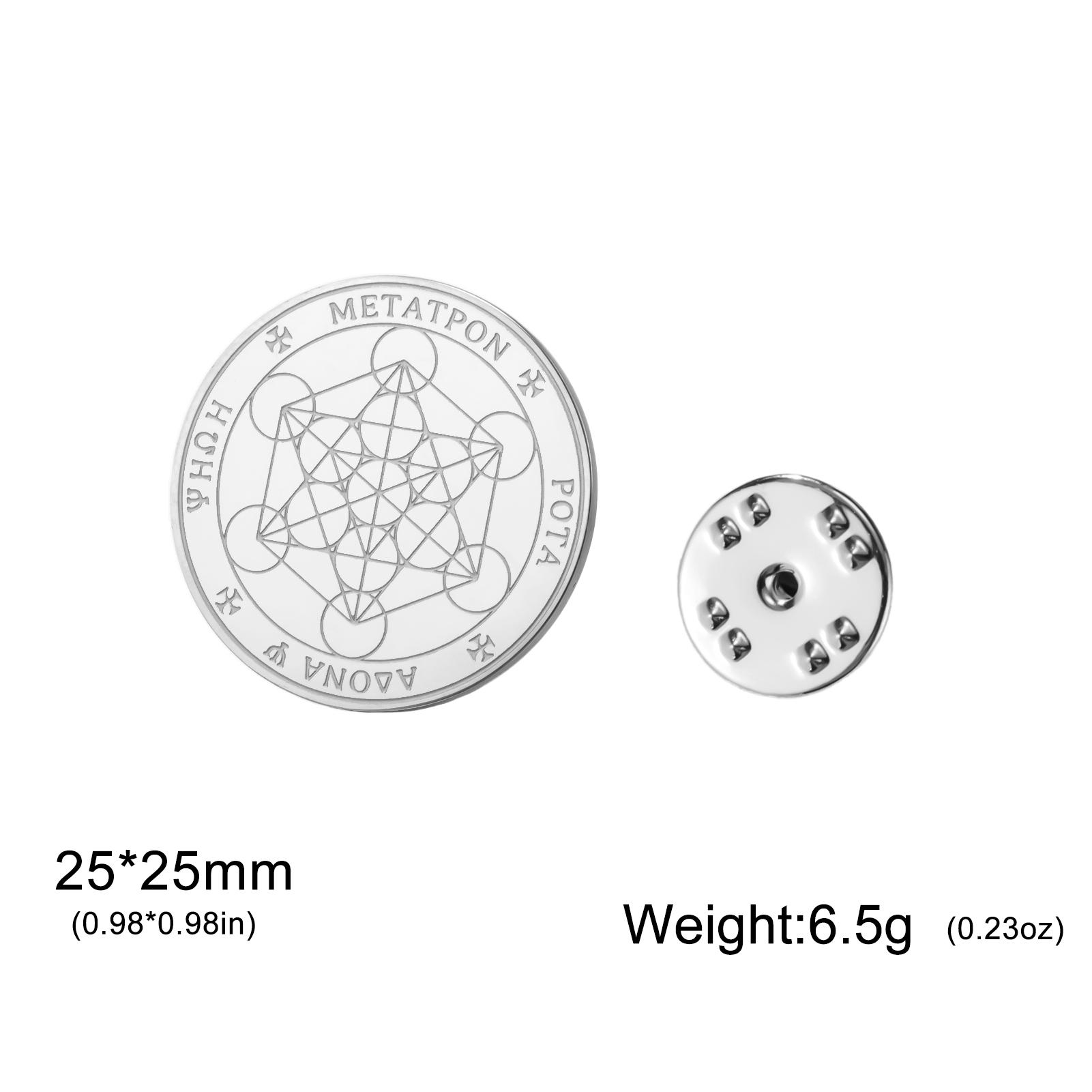 

Teamer Metatron Cube Amulet Stainless Steel Pin Brooch For Women Men Fashion Jewelry Suit Shirt Clothing Accessories 2026 New