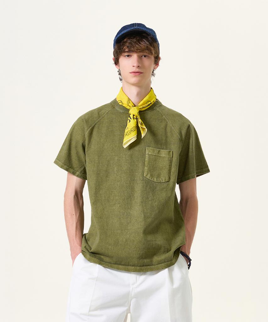 Guson Pigment-Dyed Heavy Cotton Pocket Short Sleeve T-Shirt Collection