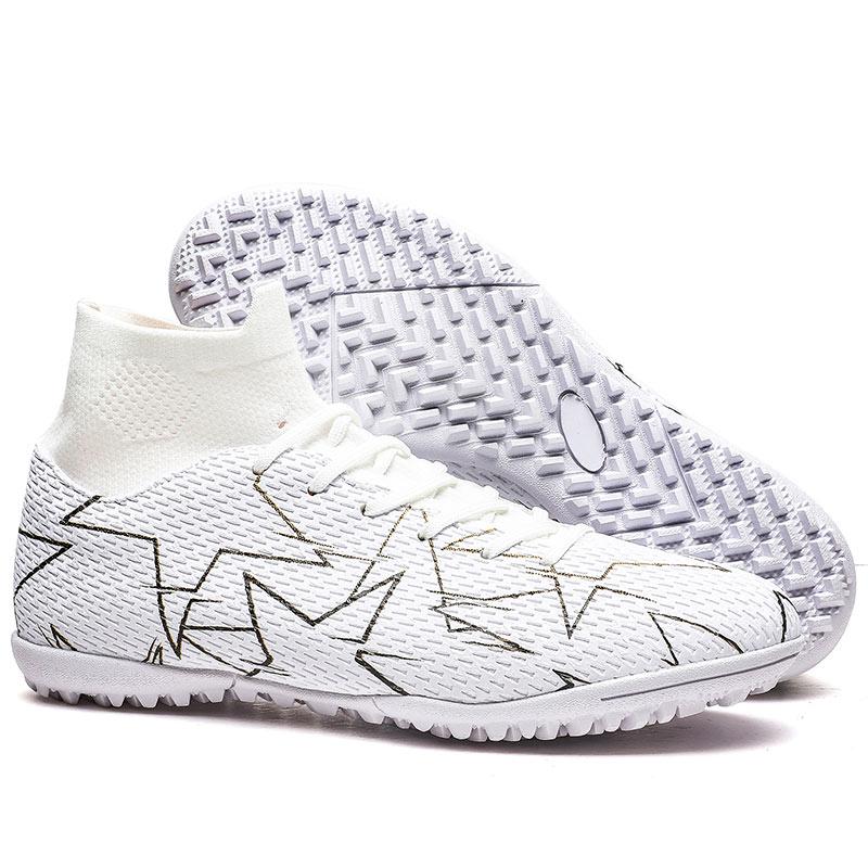 35-47 Unisex High-top Football Boots Youth Adult TPR Broken Nail TF Children Football Shoes