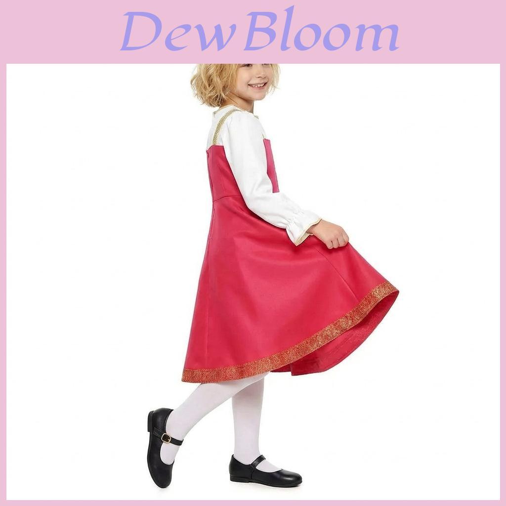 European Folk Dress Costume For Girls With Uniform Fabric For Stage Performance