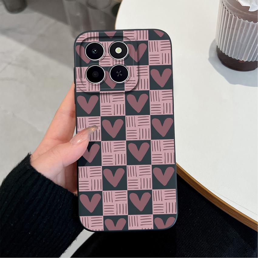 Für Huawei Honor X6C X7C 400 Pro Lite Handyhülle Hübsche rosa Wolkenmuster Flüssigsilikon Neu aufgerüstete Fallschutz-Schutzhüllen Für Huawei Hülle