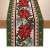 Christmas Table Runner Linen Holiday Decor Creative Halloween Thanksgiving Tablecloth Festive Atmosphere