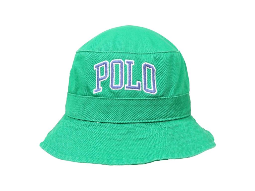 (Polo Ralph Lauren) Men's and Women's Logo Embroidered Cotton Bucket Safari Hat Cap 01080060 LXL Size GREEN [Used]
