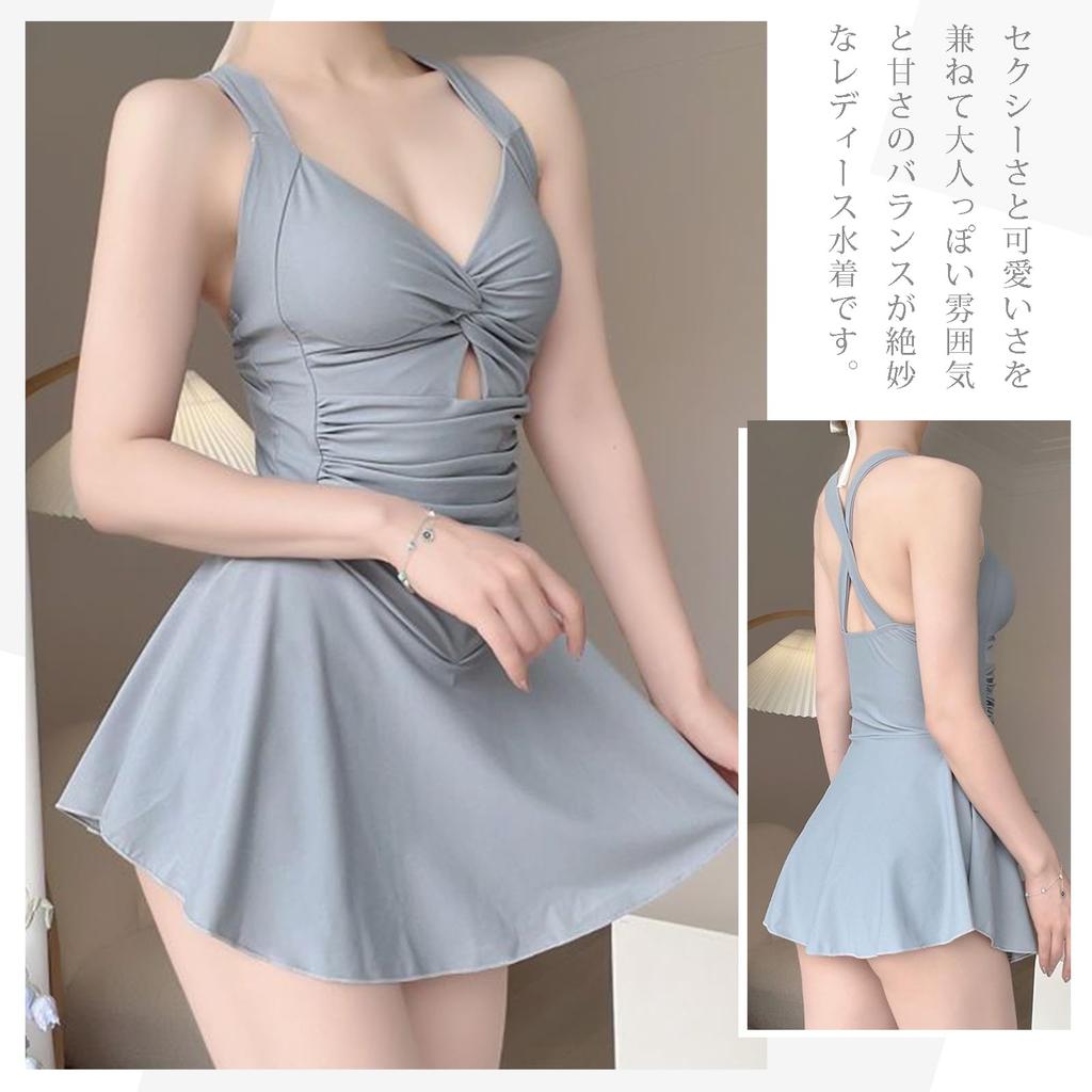 Vincent house Women's One-Piece Swimsuit, Floral Print, Solid Color, Slimming, High-Waisted, Cute, Stylish, Elegant, with Chest Pads, Off-the-Shoulder