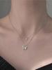 Double Layer Butterfly Necklace for Women, Lats Sparkling Collar Chain, Exquisite Jewelry, Banquet Party, Holiday Gift, 1