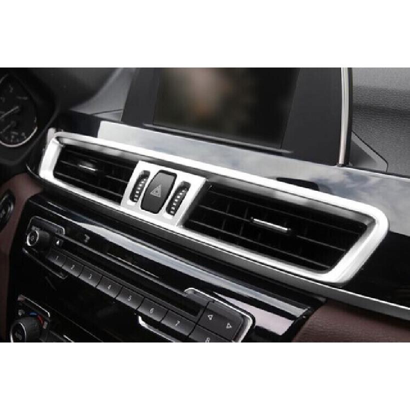 Fit For BMW X2 F39 2018-2021 Matte Silver Middle Console Air Outlet Vent Cover
