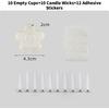 Heart 10pcs Shaped Tea Light Candle Cups Wicks Clear Love Wax Tins Making Jars